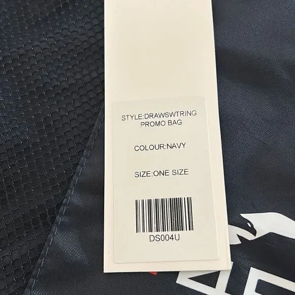 Navy Drawstring Backpack NWT - Picture 3 of 4